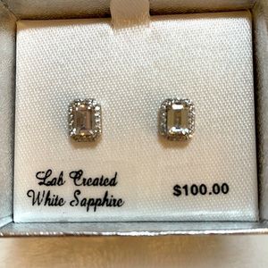 White Sapphire Earrings